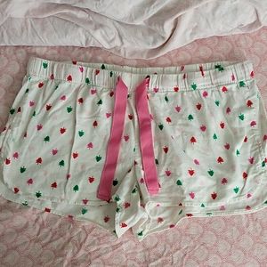 Flannel sleep shorts